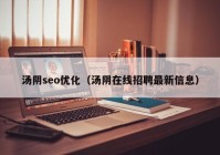 汤阴seo优化（汤阴在线招聘最新信息）