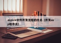 aspice软件开发流程的优点（开发asp程序员）