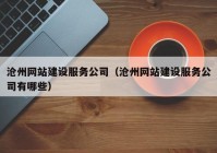 沧州网站建设服务公司（沧州网站建设服务公司有哪些）